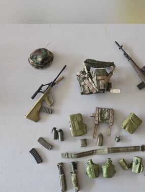 23 piece 1/6 Scale Military Action Figure Accessory Lot - Steyr AUG, M14 Sniper,